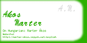 akos marter business card